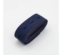 Elastici 20mm Elastico intrecciato con foro per asole Nastro elastico elastico Nastro di finitura estensibile Accessorio per abbigliamento da cucito fai da te - Blu scuro - 20mm 5 yards