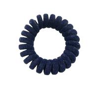 Elastici a Spirale per Capelli 5 pz/pacco Velluto Bobina del Telefono Fasce for Capelli Delle Donne A Spirale Legami Dei Ragazze Anelli Corda di Colore Solido Accessori for Scrunchy(Dark blue)