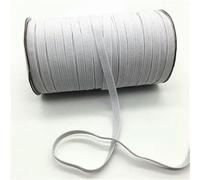 Elastici bianchi e neri da 3,0 mm, 6 mm, 8 mm, 10 mm, elastici piatti, elastici per cintura, corda elastica per cucire fai da te, bianco, 3,0 mm, 5 iarde