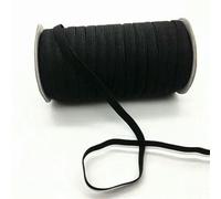 Elastici bianchi e neri da 3,0 mm, 6 mm, 8 mm, 10 mm, elastici piatti, elastici per cintura, corda elastica per cucire fai da te, nero, 8 mm, 10 iarde