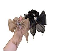 Elastici Capelli 2 Pezzi Anello Per Capelli In Pizzo Con Fiocco In Rete Accessori Per Capelli A Cavallo In Corda Per Capelli Retrò Scrunchies Per Capelli