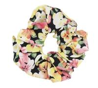Elastici capelli 2PC Hair Scrunchies Cherry Blossom Elastic Floral Ponytail Holder For Women Accessories(Black)