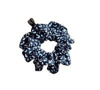 Elastici capelli 2pc Leopard Print Fabric Hair Scrunchies For Women Daily Ties Retro Lace Ponytail Holders Headpiece(Black)