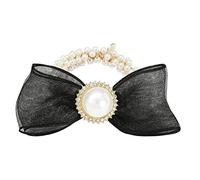 Elastici Capelli 2pcs Imitazione Perla Testa Corda Femminile Di Cavallo Corda Per Capelli Fiocco Maglia Elastico Per Capelli Anello Scrunchies Per Capelli