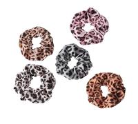 Elastici capelli 5pcs/lot Hair Scrunchies Scrunchy Accessories Elastic Band Chiffon Holder Headwear Ties Print Leopard Women Party(All color)