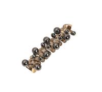 Elastici Capelli a Spirale 1 paio di perle for filo telefonico fascia for capelli corda elastica alta elastico non danneggia i coda cavallo accessori for(Light brown)