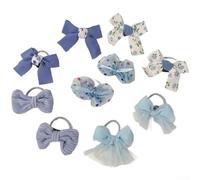 Elastici Capelli Bambini Elasticità No Danni Elastici Capelli | Materiale misto ad elasticità, tiene fermo scivolare durante il attivo(Dreamy Blue)