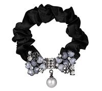 Elastici Capelli Copricapo Per Capelli A Spirale Con Elastico Per Capelli Legato Con Anello Per Capelli Con Perle Di Quadrifoglio Francese Scrunchies Per Capelli