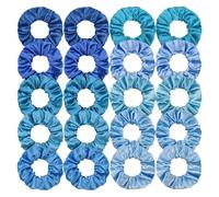 Elastici Capelli Donna 10/20 pezzi fasce elastiche for capelli blu, scrunchies for da donna, in raso, for coda di cavallo, accessori for bambina(20pcs Blue)