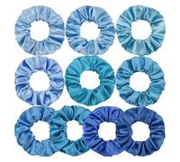 Elastici capelli donna 10/20 pezzi fasce elastiche for capelli blu, scrunchies for da donna, in raso, for coda di cavallo, accessori for bambina(10pcs Blue)