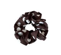 Elastici Capelli Donna 1pc Double-layer Polka Dot Fungus Side Large Intestine Scrunchie, Elegant Tied Buns And Ponytails Head Rope For Daily(1pc brown)