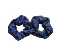 Elastici Capelli Donna 2/4/6 pezzi, fermagli for capelli in tessuto con motivo a stella dorata, accessori for capelli for bambina(Blue 2pcs)