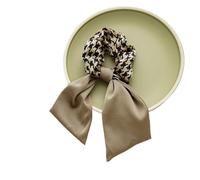Elastici Capelli Donna 2pc Floral Hair Bands Bow Scrunchies Pontail Double-deck Scarf Ties Accessories Hairband Party per Accessori(Color10)