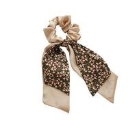 Elastici Capelli Donna 2pc Floral Hair Bands Bow Scrunchies Pontail Double-deck Scarf Ties Accessories Hairband Party per Accessori(Color2)