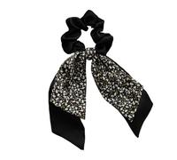 Elastici Capelli Donna 2pc Floral Hair Bands Bow Scrunchies Pontail Double-deck Scarf Ties Accessories Hairband Party per Accessori(Color1)