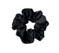 Elastici Capelli Donna 2pcs 11cm Cute Dot Satin Scrunchies Bands For Women Girls Hair Ring Rope Ornament Hair Accessories(Black)