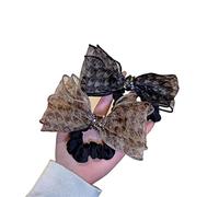 Elastici Capelli Donna 2pcs Pizzo Arco Capelli Corda Pied De Poule Cavallo Capelli Anello Palla Cuoio Capelluto Tendine Copricapo Elastico Capelli Donna
