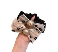 Elastici Capelli Donna 2pcs Ragazza Capelli Bowknot Scrunchie Ciondolo Perla Cravatte Per Capelli Porta Cavallo Elastici Per Capelli Elastico Capelli Donna