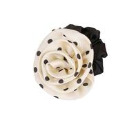Elastici Capelli Donna 2pcs Vintage Polka Dot Rose Flower Band Exquisite High Elastic Red Rose Ponytail Hair Rope Ball Head Hair Accessoires(Color 1)