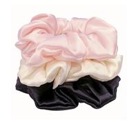 Elastici capelli donna 3 elastici for capelli in seta tinta unita, grandi fasce for da donna, accessori for(Color1)