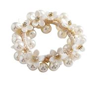 Elastici Capelli Donna 3pcs Piccolo Fiore Testa Corda Braccialetto Capelli Anello Intrecciato Imitazione Perla Capelli Ragazza Copricapo Elastico Capelli Donna