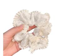 Elastici Capelli Donna Elastici in pizzo da donna | Fasce for capelli Supporti for coda di cavallo Cravatta Tinta unita Cerchio Scrunchy(Color2)