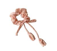 Elastici Capelli Donna Fasce for capelli carine da donna e da ragazza, eleganti, a tulipano, con fermaglio for coda di cavallo, fiocco, accessori for capelli Chouchou(Pink cloth)