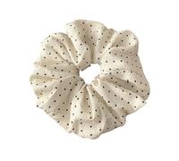 Elastici Capelli Donna Gentle Elegant Dot Scrunchies Women Girls Elastic Hair Rubber Bands Accessories Tie Hair Ring Rope Headdress Headwear(Beige dot)