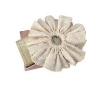 Elastici capelli donna Scrunchies in pizzo e cotone plissettato, temperamento retrò, dolce, grande fascia for capelli, accessori for per Accessori(Color 1)