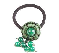 Elastici Capelli Donna Stile Etnico Accessori Per Capelli Copricapo Corda Per Capelli Ornamenti Verdi Retrò Anello Per Capelli Elastico Capelli Donna