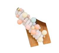 Elastici Capelli Spirale 1 paio di cavi telefonici for capelli, perline colorate, colore trasparente, filo telefonico, fascia elastica for capelli, supporto for coda di cavallo, accessori da donna Per