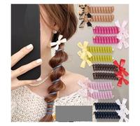 Elastici Capelli Spirale 2 pezzi elastici elastici for fiocco da donna, filo telefonico, fascette for capelli, fascette for capelli a spirale, accessori for coda di cavallo Per Capelli Spessi(Style 07