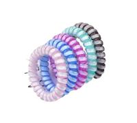 Elastici Capelli Spirale 5 pezzi di colore luminoso linea telefonica anello for capelli elastico morbido for le donne accessori coda di cavallo copricapo Scrunchie femminile Per Capelli Spessi(Color m