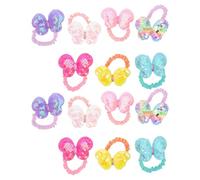 Elastici Chioma Bambina Fiocco Farfalla Glitter 14 Pezzi
