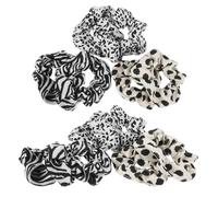 Elastici Chioma Zebra da Donna 6 Pezzi in Stoffa per Party | Stile Classico, Colori Eleganti e Aspetto Carino, per Cena e Feste, Set da Sei Pezzi