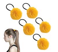 Elastici colorati per coda di cavallo, con palline pelose, per capelli alla moda, per figlie, sorelle, amici, mogli, familiari