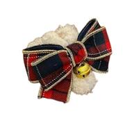 Elastici con fiocco in peluche, fermagli for campanelle di Natale, graziosi elastici sulla parte posteriore della testa, accessori for capelli natalizi da donna da indossare rosso/156(Beige)
