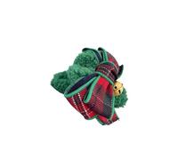 Elastici con fiocco in peluche, fermagli for campanelle di Natale, graziosi elastici sulla parte posteriore della testa, accessori for capelli natalizi da donna da indossare rosso/156(Green)