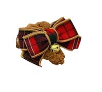Elastici con fiocco in peluche, fermagli for campanelle di Natale, graziosi elastici sulla parte posteriore della testa, accessori for capelli natalizi da donna da indossare rosso/156(Curry)