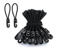 Elastici con gancio, 24 espansori da 10 cm, in gomma per teloni, in gomma, multifunzione, con ganci per teloni, tende, campeggio, striscioni