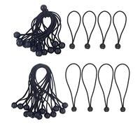 Elastici con Pallina 30 Pezzi Bungee Ball,Tenditori Elastici con Sfera,Elastici Fissaggio Tende Elastici Banner,Corda Elastica per Tendoni Bungee Ball Fissaggio