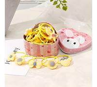 Elastici con scatola Flowers - Giallo KP7464