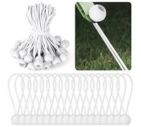 Elastici con Sfera,Corde Elastiche con Sfere,50 Pezzi Corda Elastica per Teloni,Bungee Ball in Gomma,Elastici con Pallina,Elastici Fissaggio