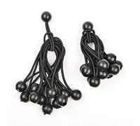 Elastici con Sfera di Teloni 10cm e 15cm, Corda per tendine Tarp nero, 24 pezzi