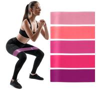 Elastici Fitness, 5 Pezzi Bande Elastiche Fitness, Cintura da Ginnastica, Delicate Sulla Pelle, per Fitness ed Esercizi, 5 livelli