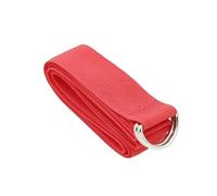 Elastici Fitness Cinghie for yoga da 2 pezzi for esercizi in cotone resistente Cintura elastica for con fibbia a D regolabile(Red)