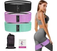 Elastici Fitness - Elastico Fitness - Set di Bande di Resistenza - 3 Pezzi - Tre Livelli di Resistenza - Design Antiscivolo - Ideale per Allenamento di Gambe, Fianchi e Pilates con Elastici Palestra