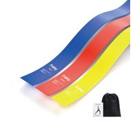 Elastici Fitness (Set da 3), Fokky 1.5 M elastico fitness Band per Yoga, Pilates, Set di Elastici per Allenamento Palestra/Casa, Fascia Elastica Fitness per Esercizi Forza e Flessibilità