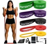 Elastici Fitness - Set Da Bande Elastiche 4 O 5 Livelli Intensità - Maniglie, An