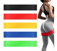 Elastici Fitness, Set di 5 Bande - 5 Livelli di Resistenza, Guida agli Esercizi, Borsa da Trasporto - 5x elastico palestra, fascia elastica